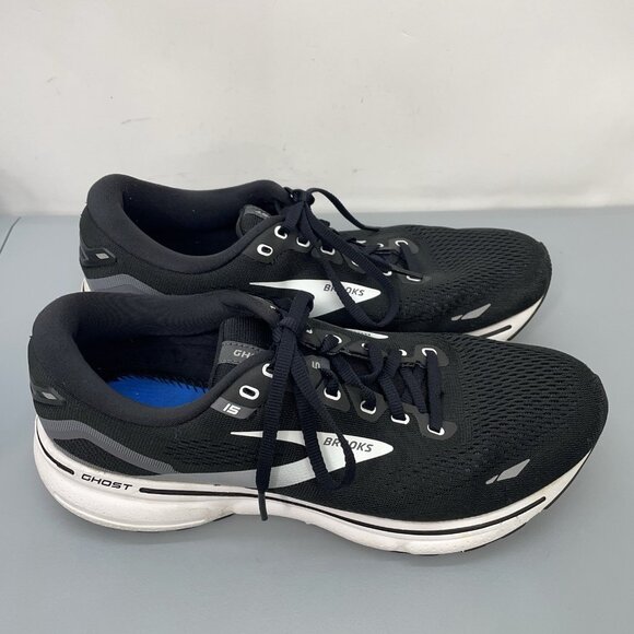 Brooks Ghost 15 Sneakers Shoes Running Training Black Mens 9.5 Wide - Picture 3 of 14
